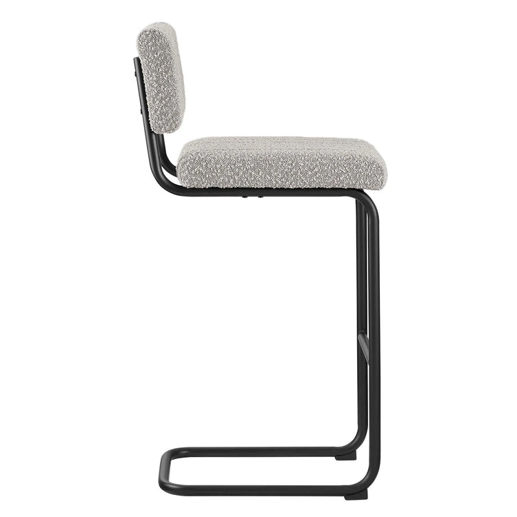 Banco de barra de Boucle gris Camilo de lado.