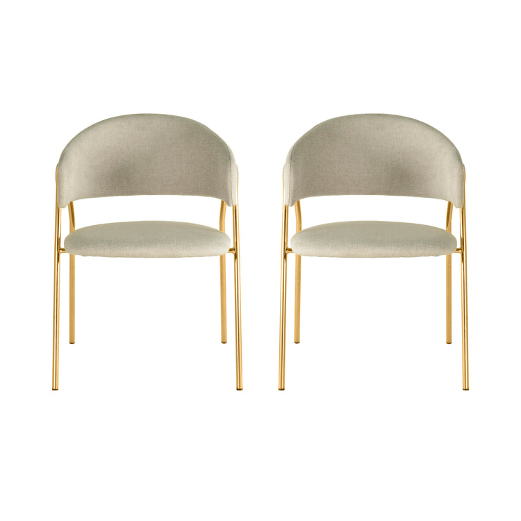 Silla para comedor crema Jules- juego de 2.