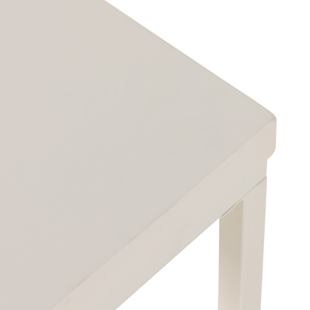 Mesa de centro rectangular de concreto blanco Macas