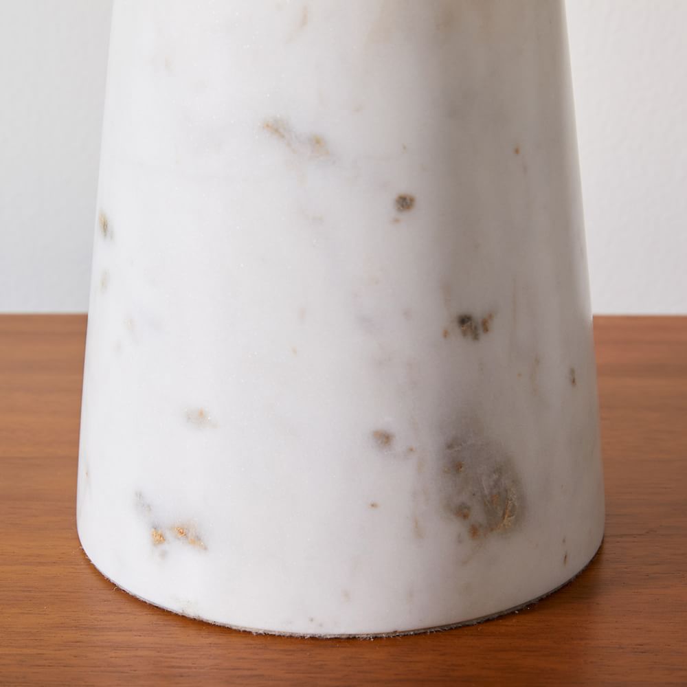 Lámpara de mesa de mármol blanco Andrée