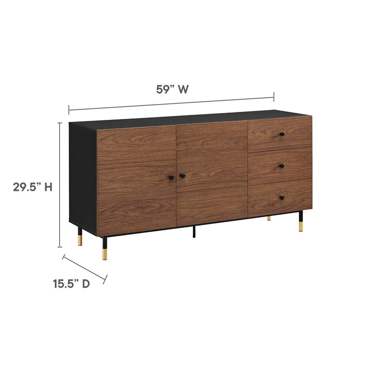 Aparador con almacenamiento Hive dimensiones.