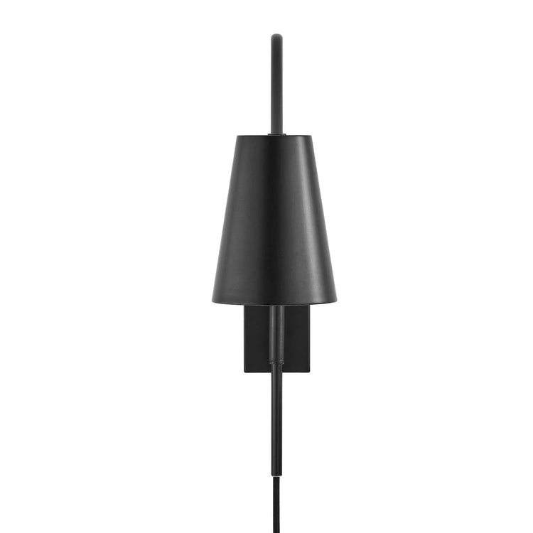 Arbotante de metal color negro Tobit de frente.