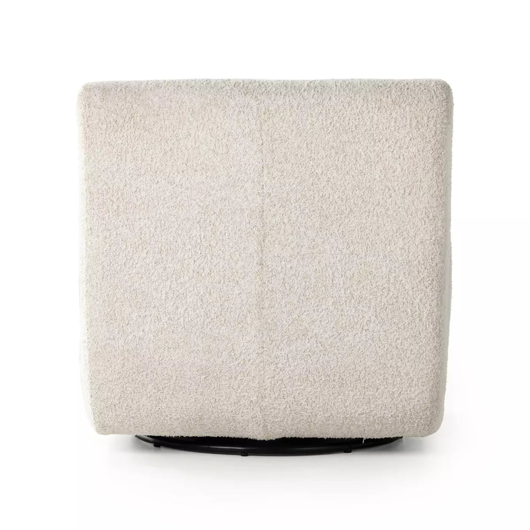 Silla de acento giratoria de Boucle crema Bao