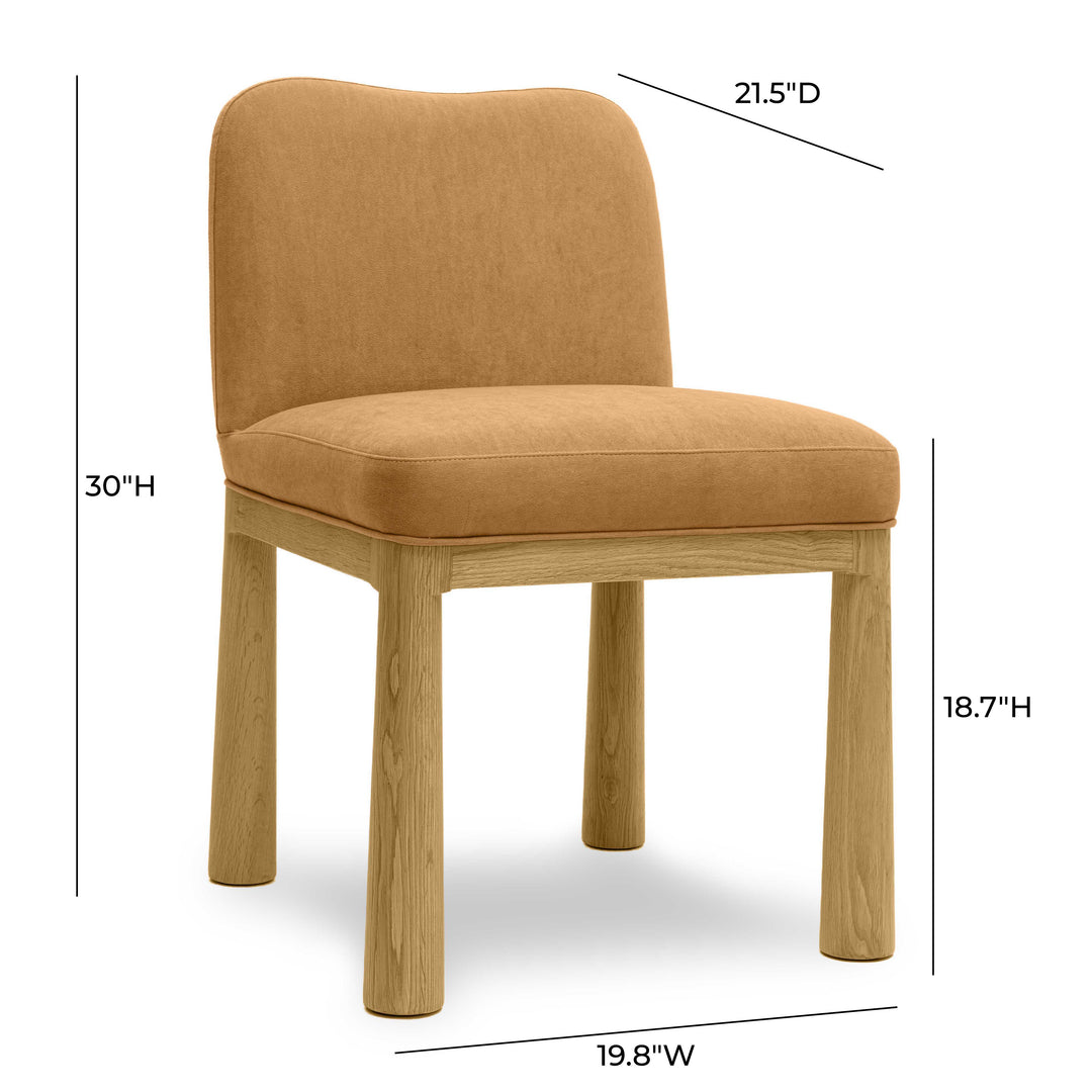 Silla de comedor de terciopelo Sora
