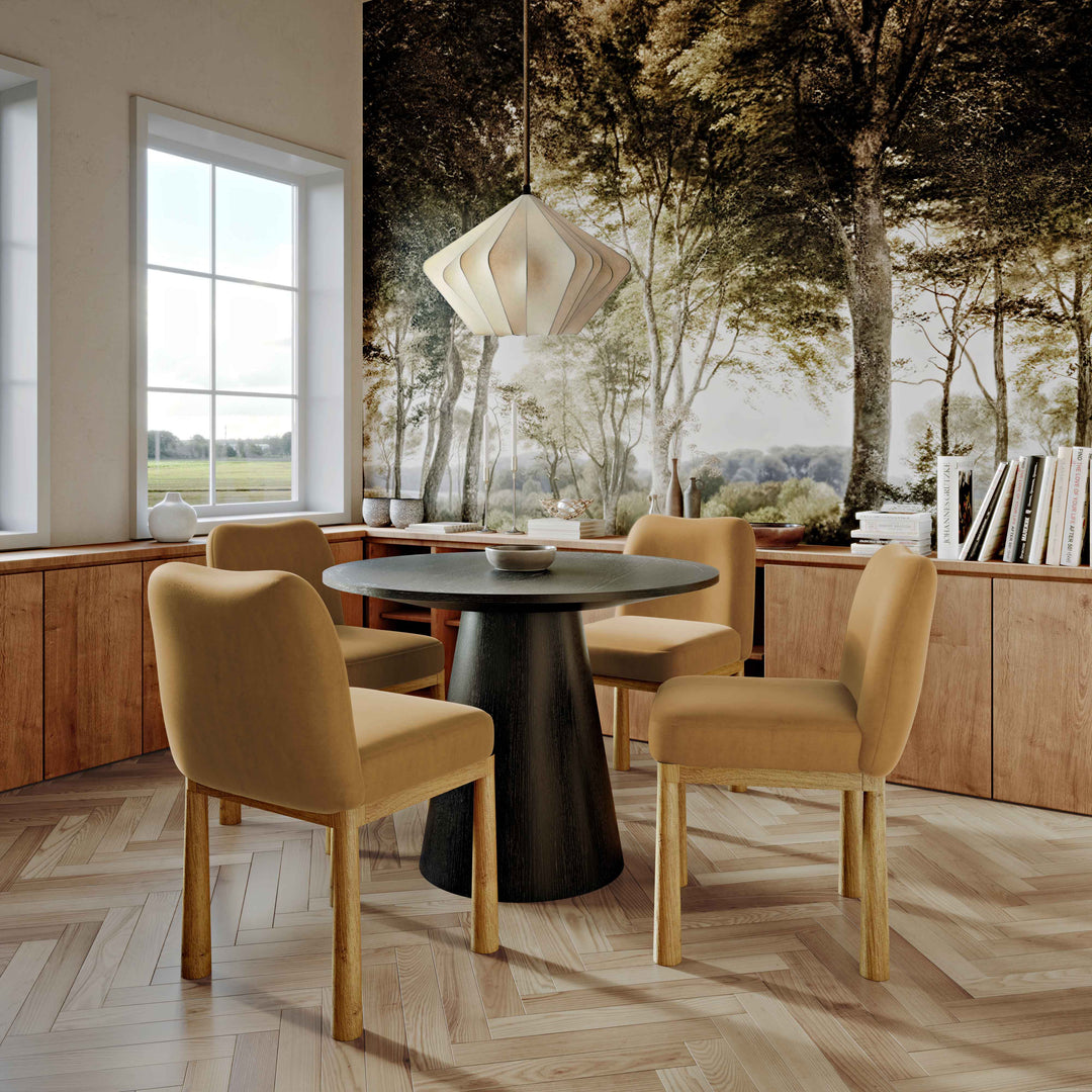 Silla de comedor de terciopelo Sora