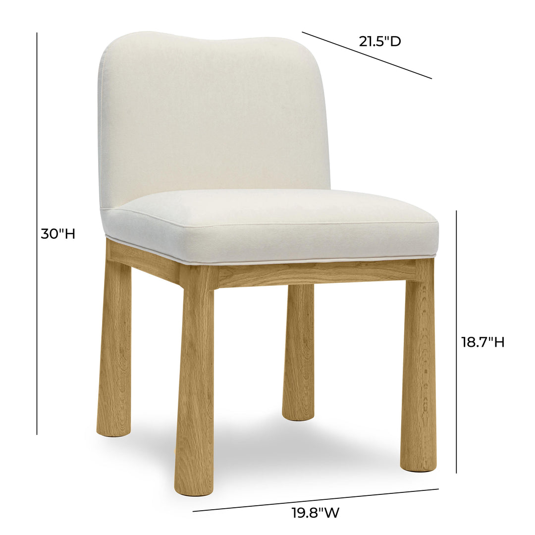 Silla de comedor de terciopelo Sora