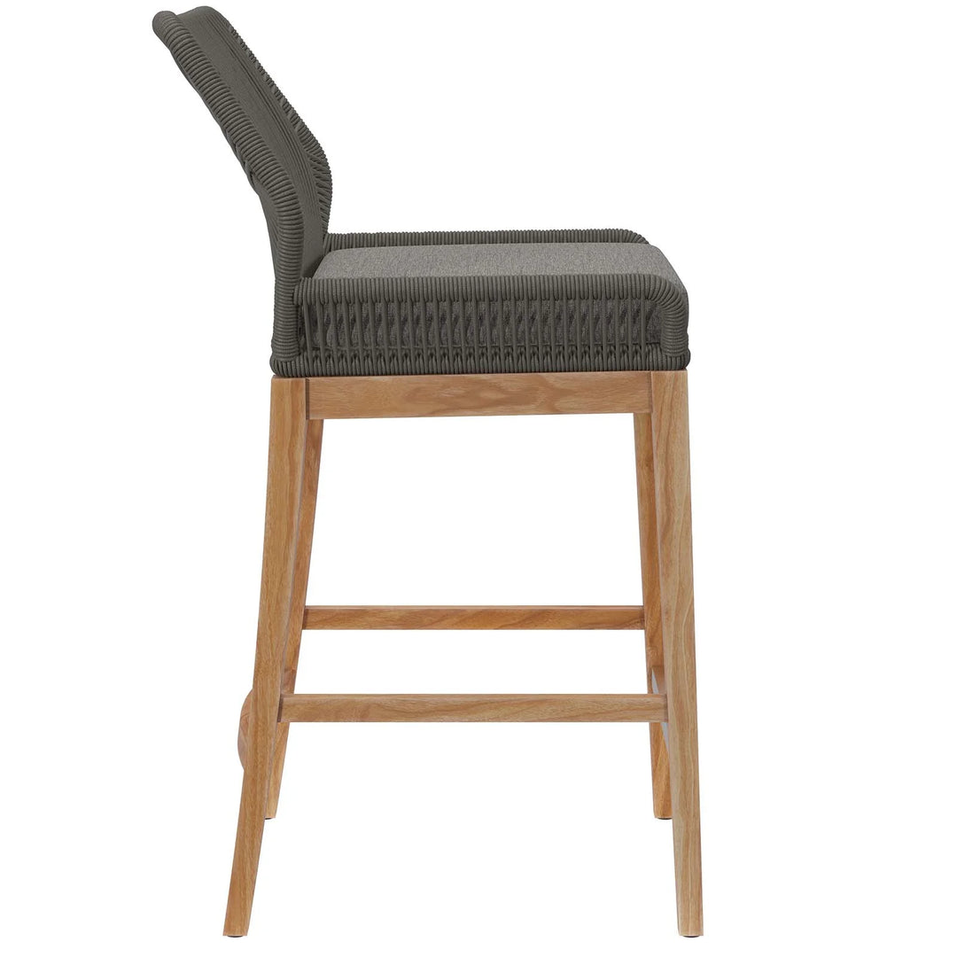 Banco para barra exterior de madera de teca sólida Primo