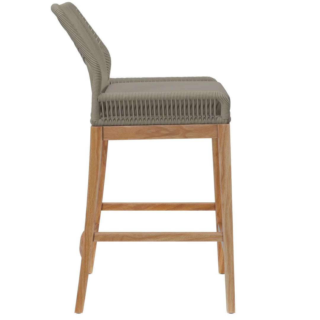 Banco para barra exterior de madera de teca sólida Primo