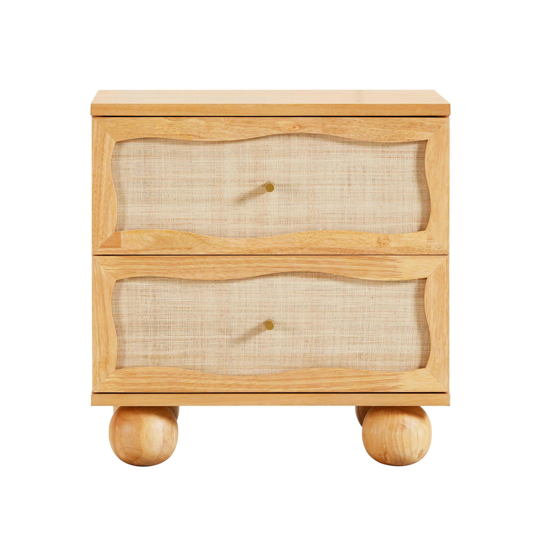 Buró de madera y ratán Kahina