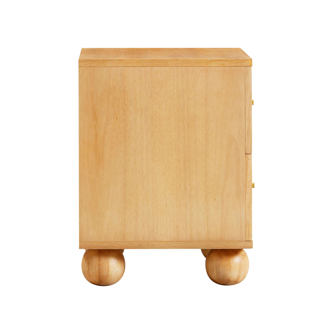 Buró de madera y ratán Kahina
