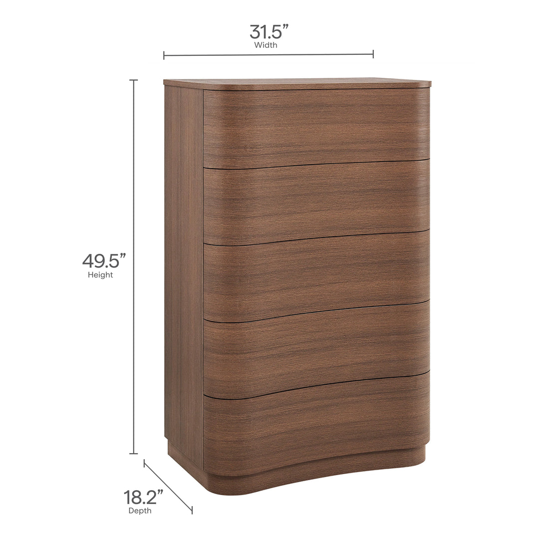 Cajonera curveada de 5 cajones Bruno