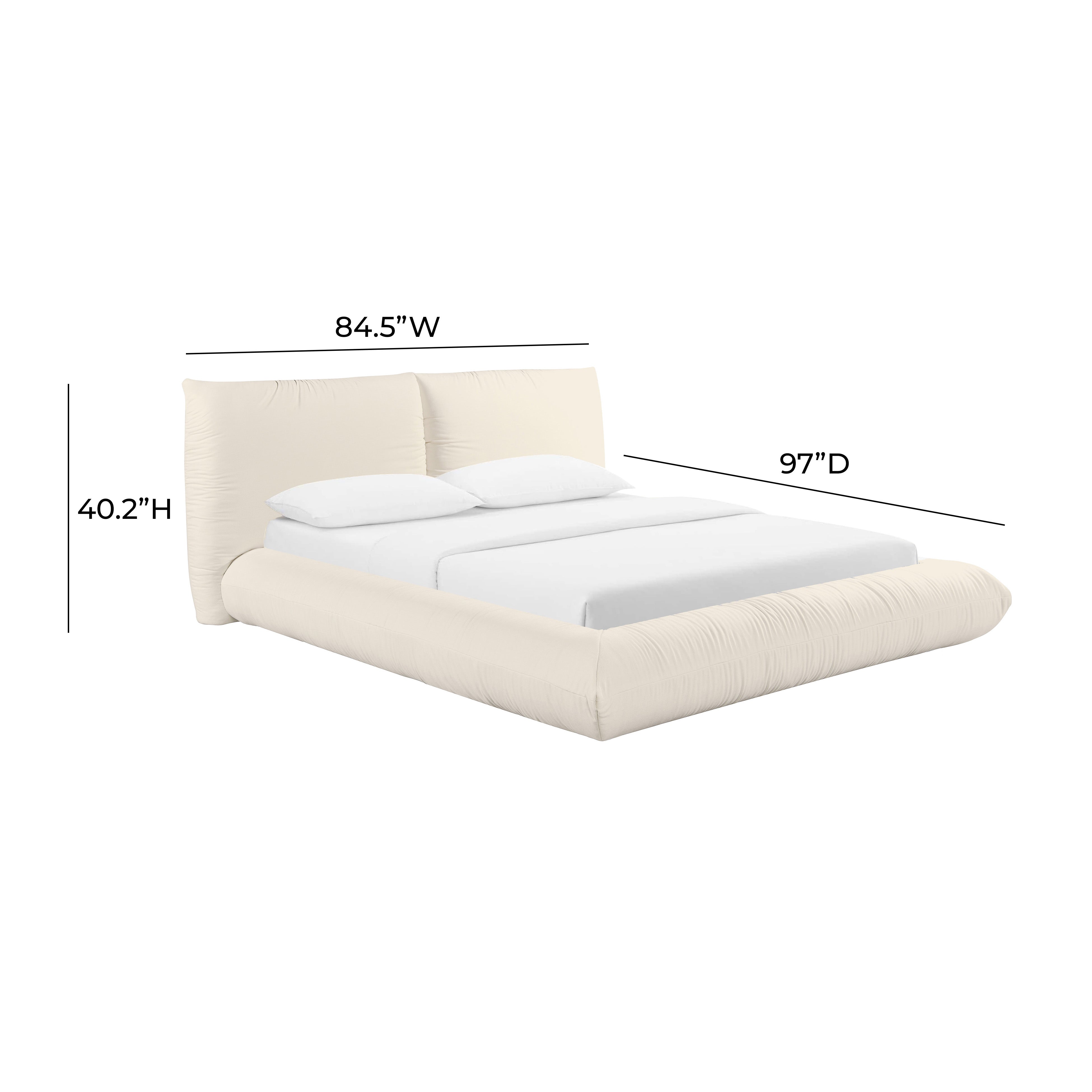 Cama Queen de lino 100% reciclado Bossy dimensiones.