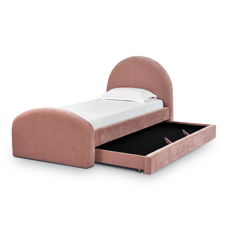 Cama Twin rosa con nido Candra.