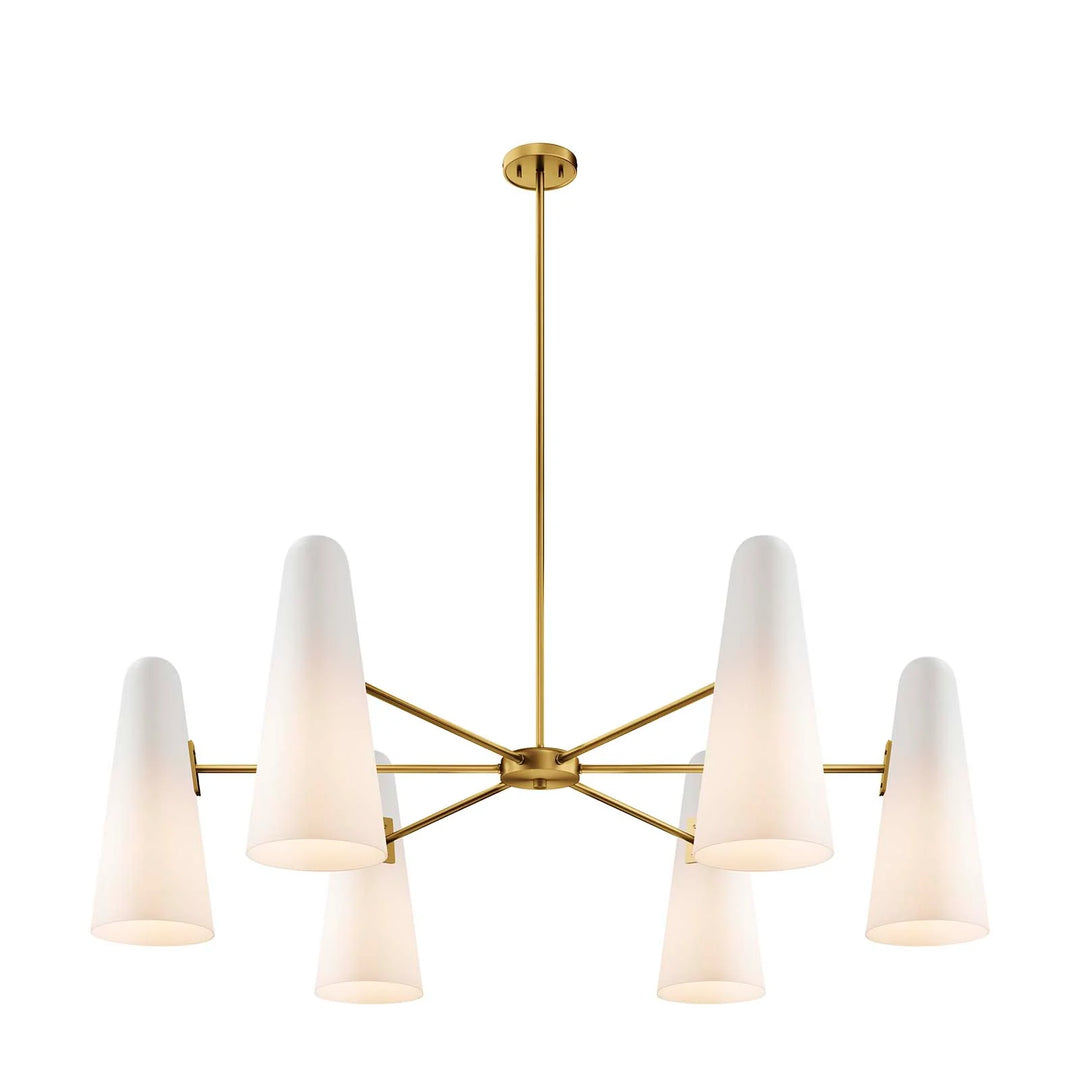 Candelabro de 6 luces y vidrio transparente u opaco Skander