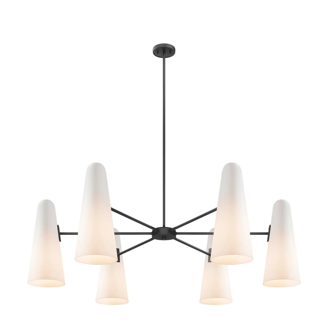 Candelabro de 6 luces y vidrio transparente u opaco Skander