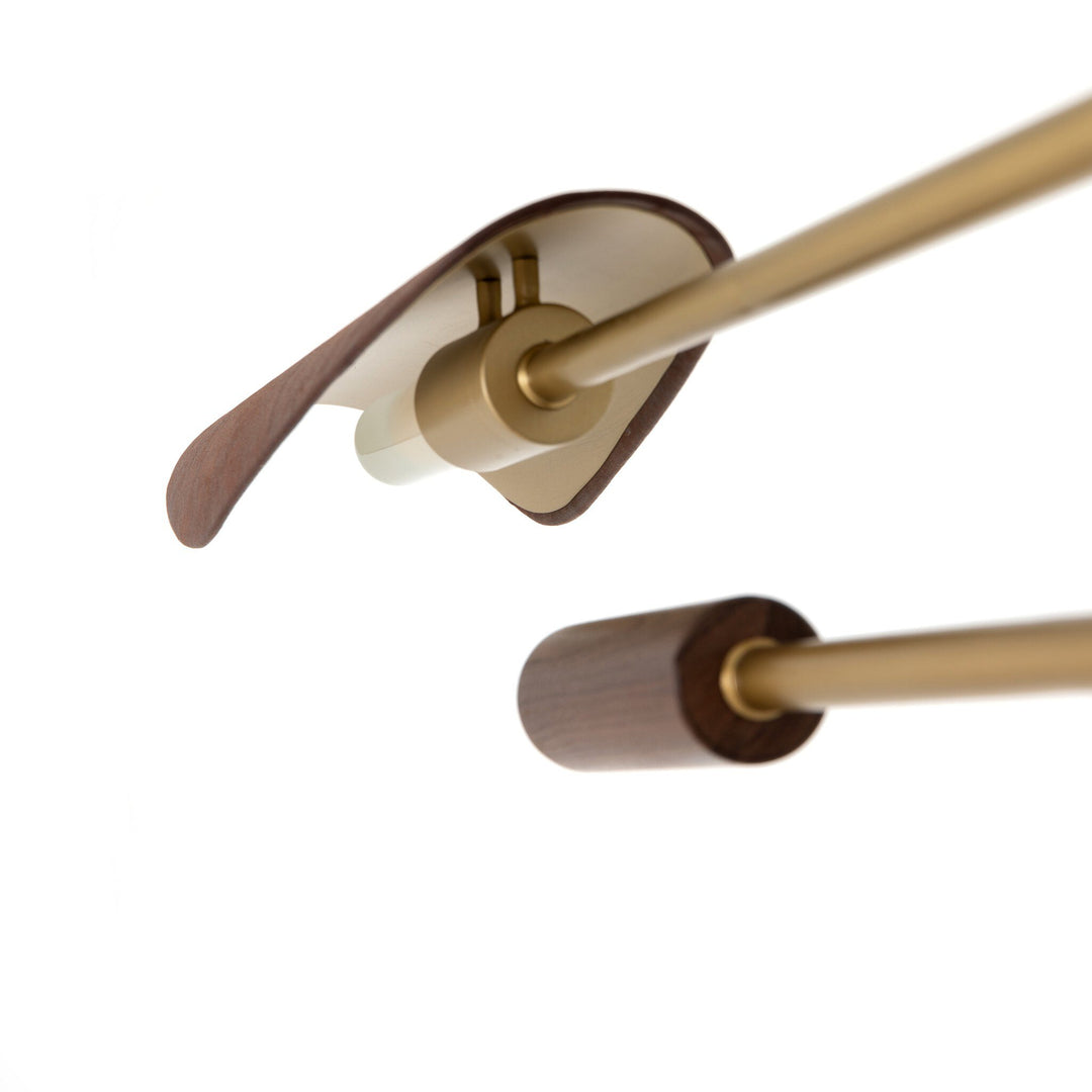 Candelabro triple luz con piel o lino Venus