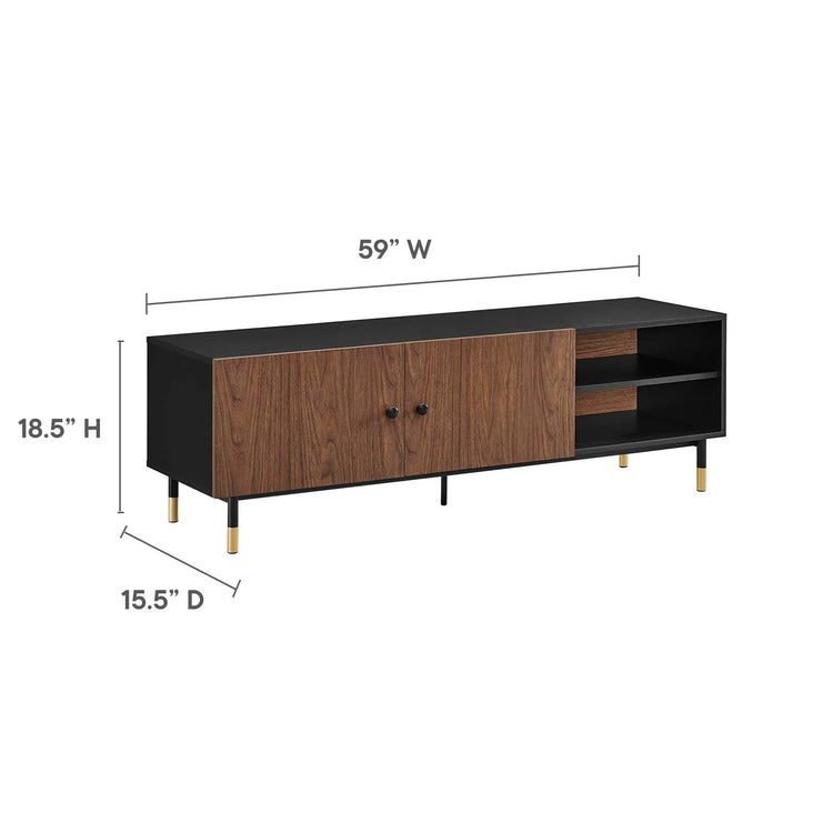 Centro multimedia de 60” para TV Hive dimensiones.