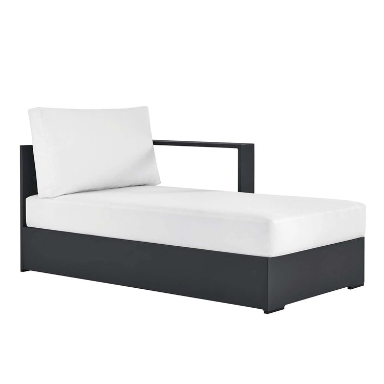 Chaise blanco para exteriores de aluminio Neuba - Derecho Modular.