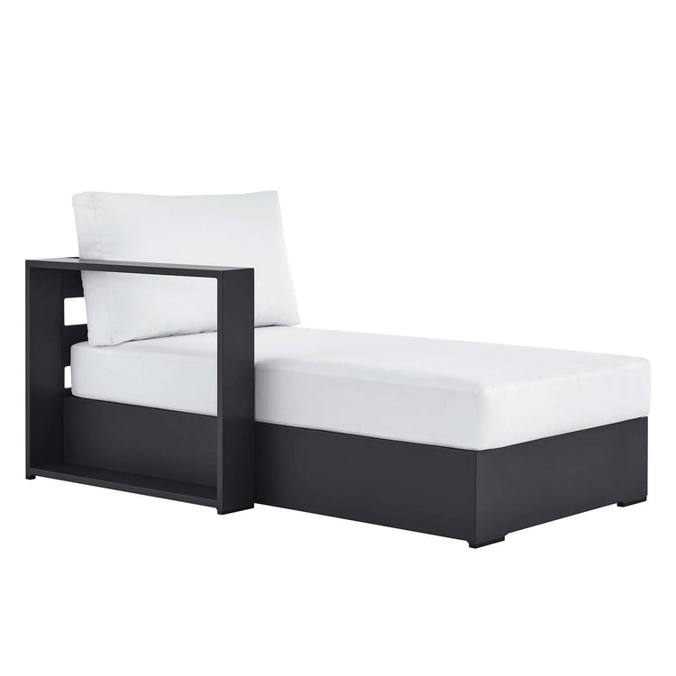 Chaise blanco para exteriores de aluminio Neuba - Izquierdo Modular.