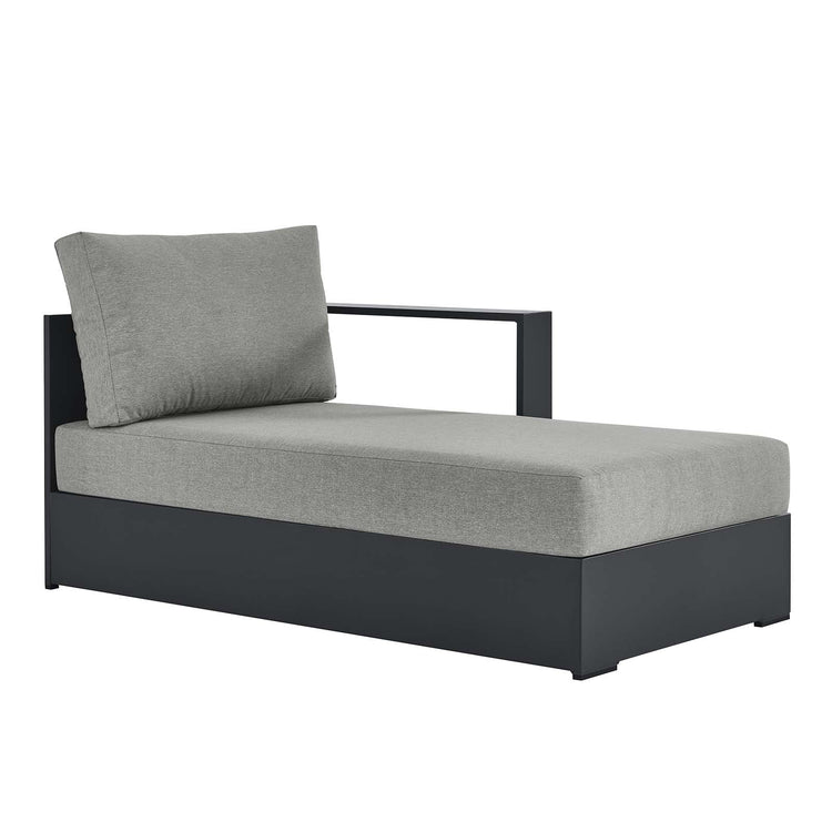 Chaise gris para exteriores de aluminio Neuba - Derecho Modular.
