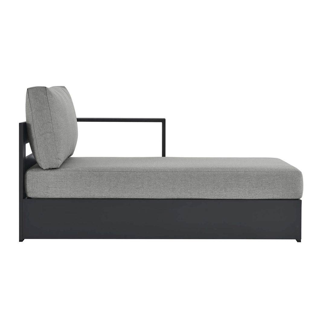 Chaise gris para exteriores de aluminio Neuba - Derecho Modular de lado.