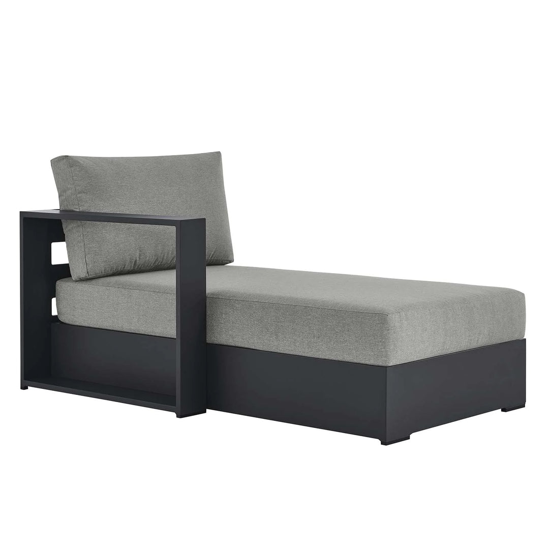 Chaise gris para exteriores de aluminio Neuba - Izquierdo Modular.