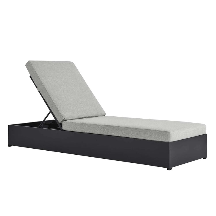 Chaise gris para exteriores de aluminio Neuba.