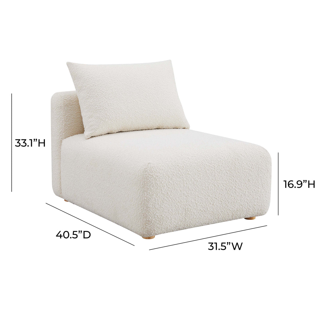 Chaise modular sin descansabrazos Emory