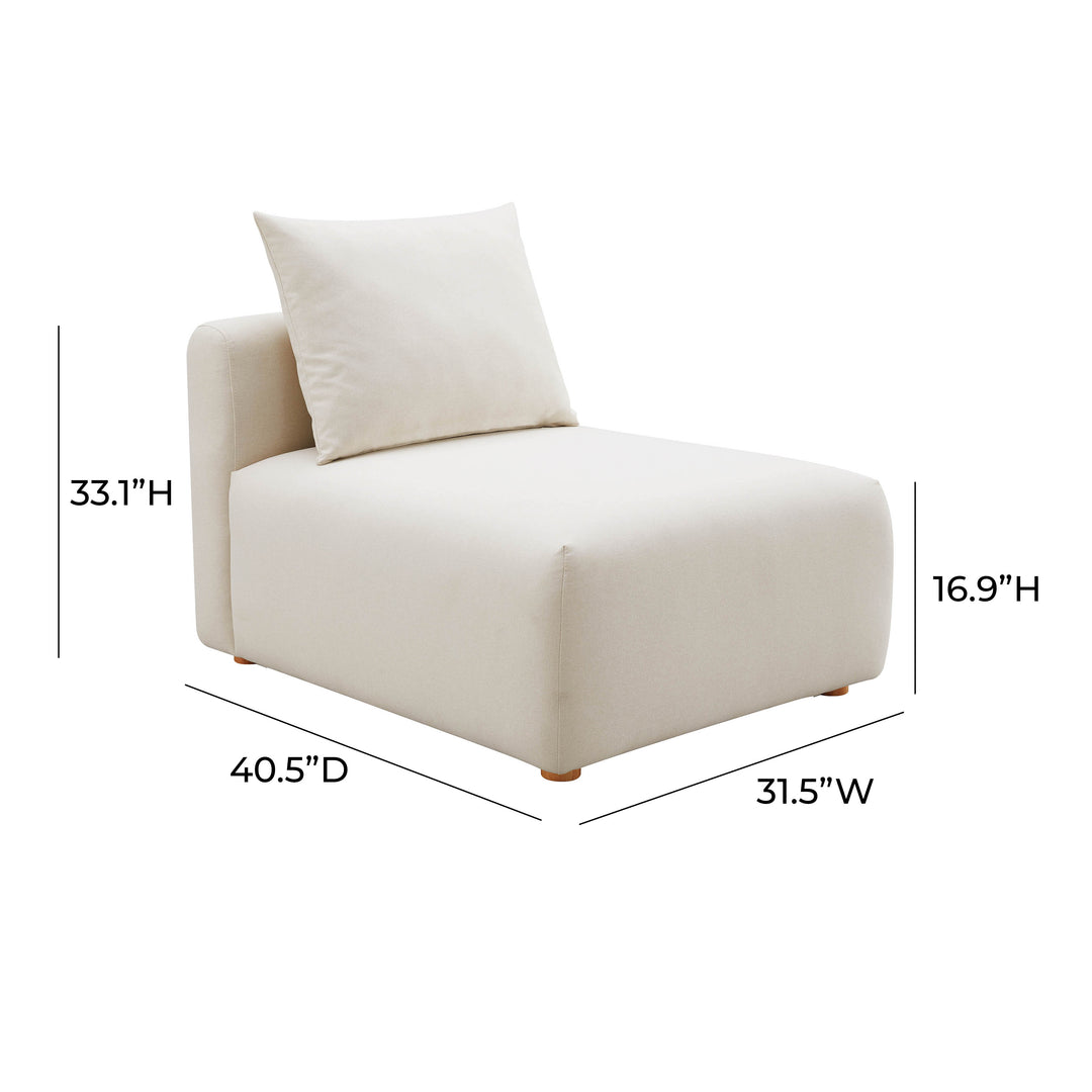 Chaise modular sin descansabrazos Emory