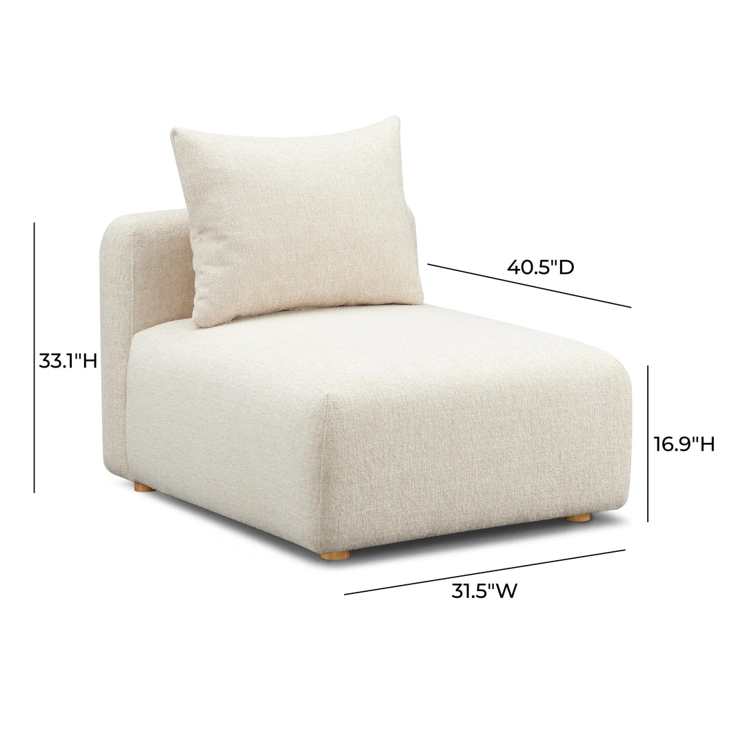 Chaise modular sin descansabrazos Emory