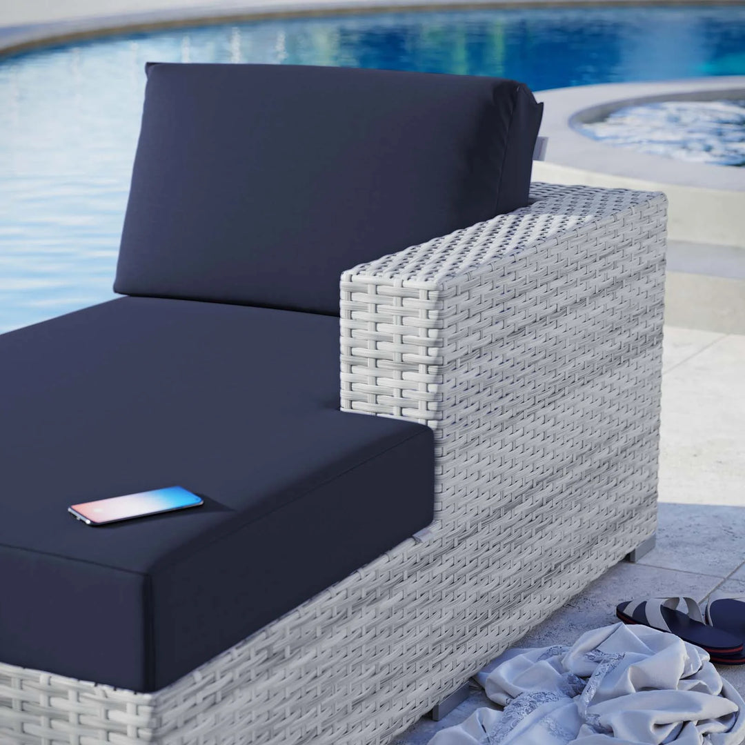 Chaise para exterior Nahele - brazo derecho