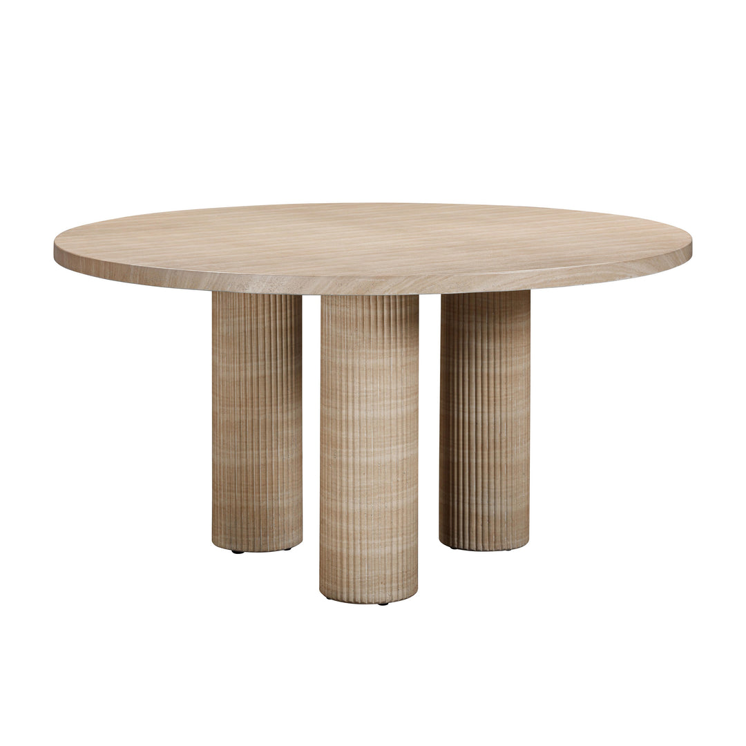 Comedor redondo de travertino 55" Loretta
