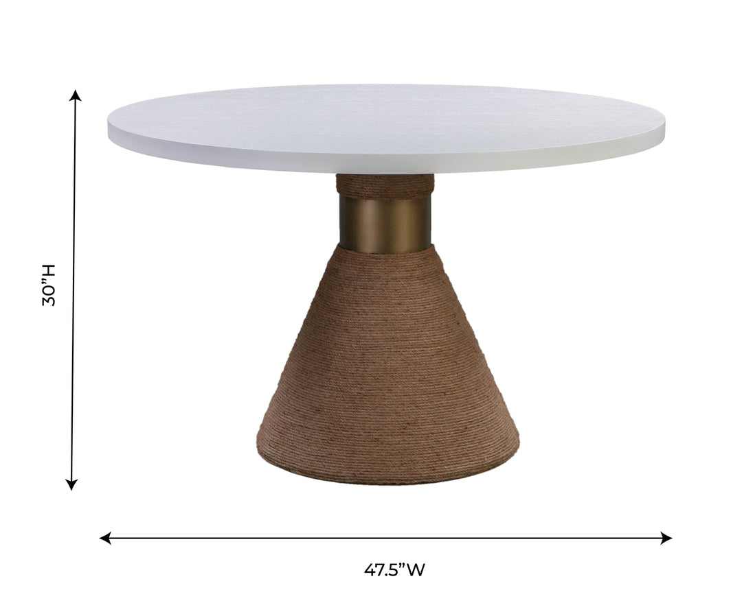 Comedor elegante con base de cuerda Gora