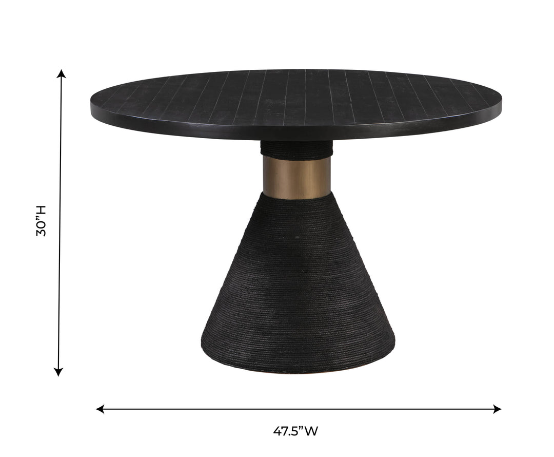 Comedor elegante con base de cuerda Gora