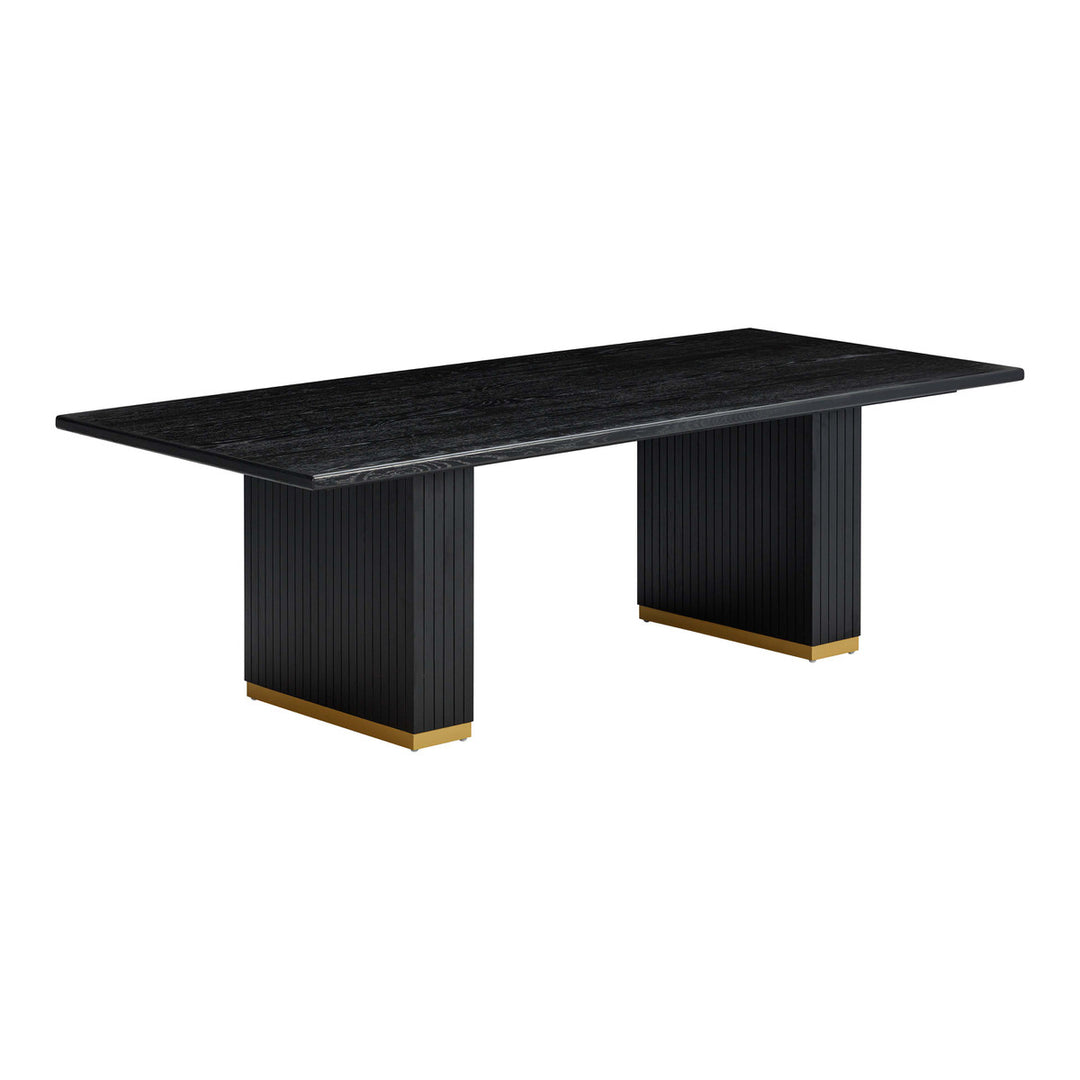 Comedor rectangular de roble negro Cheryl.