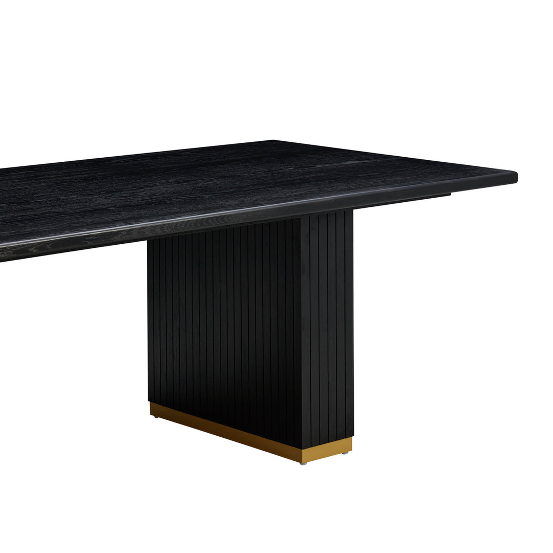 Comedor rectangular de roble negro o natural Cheryl