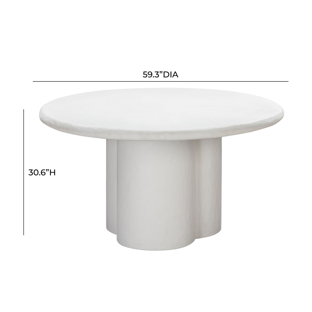 Comedor redondo de concreto para 4 personas blanco o negro Ouri