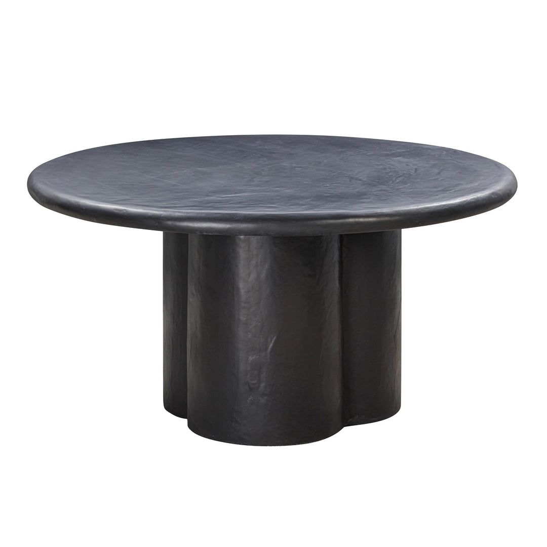 Comedor redondo de concreto para 4 personas negro Ouri AOUR-01.