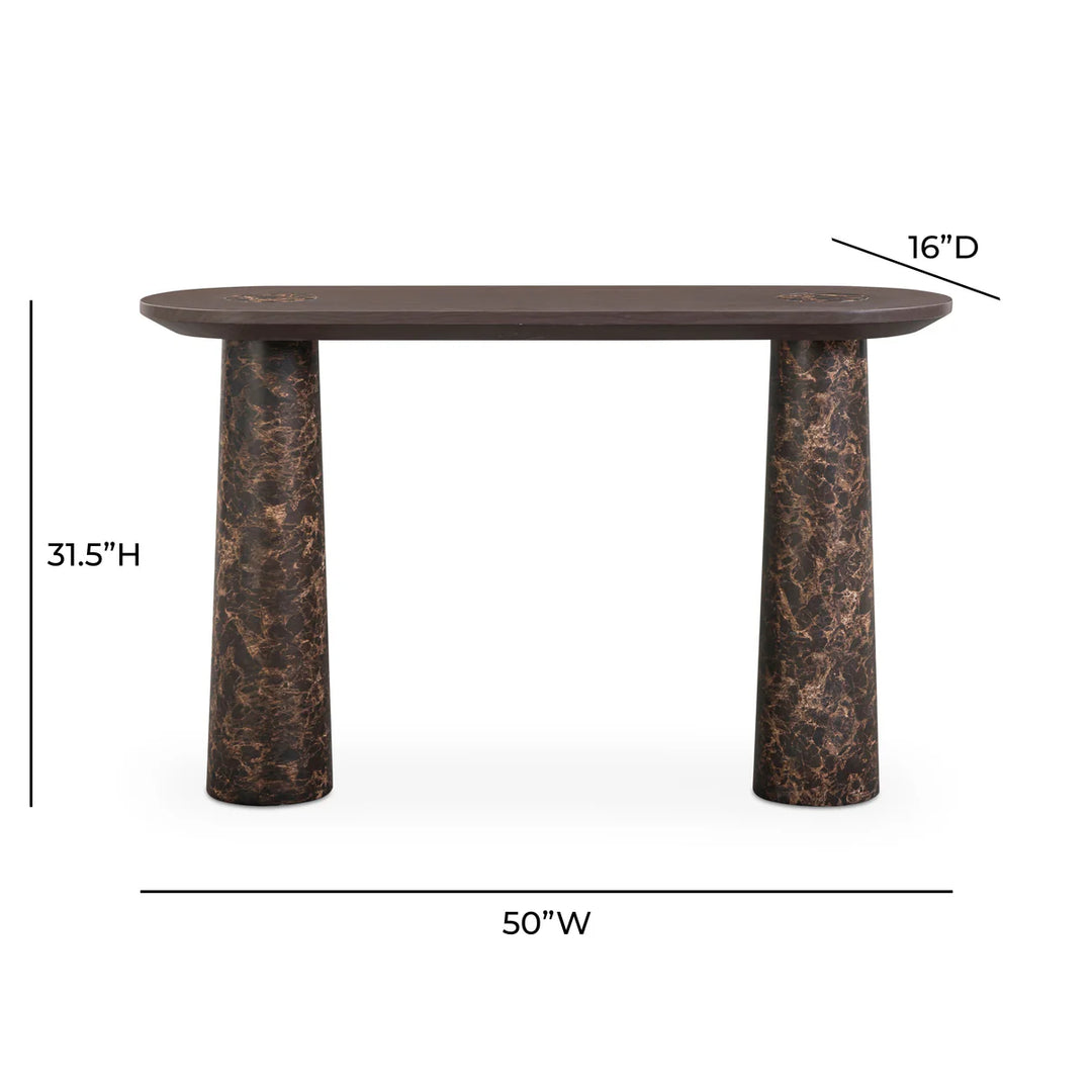 Consola 50” de mármol sintético Jano