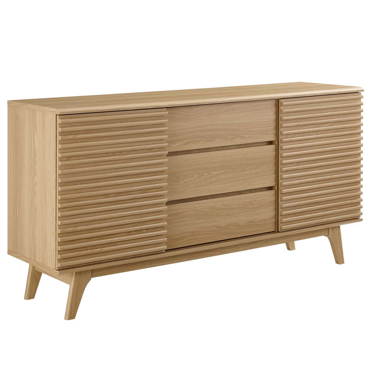 Consola de 63” Niklas color roble.