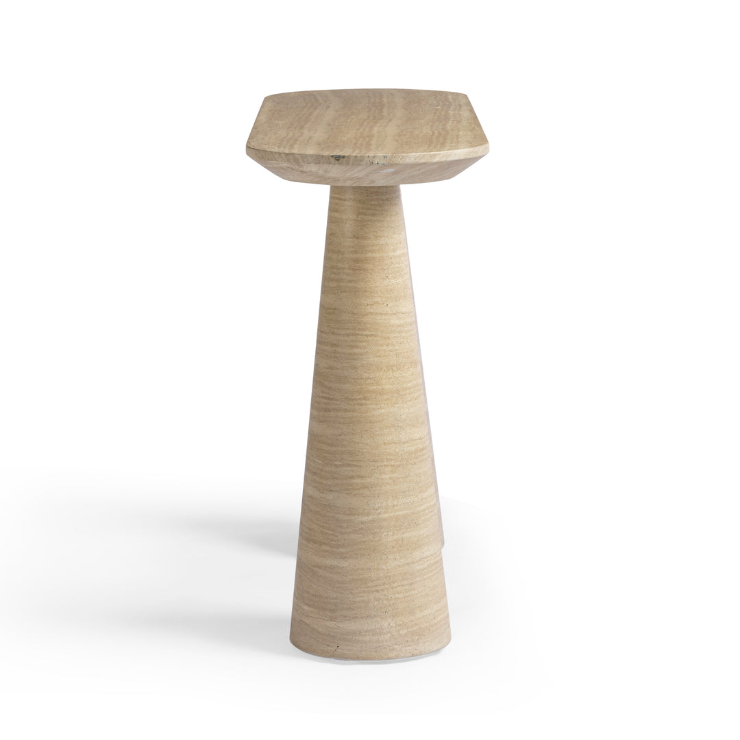 Consola de imitación travertino para interior o exterior Fane