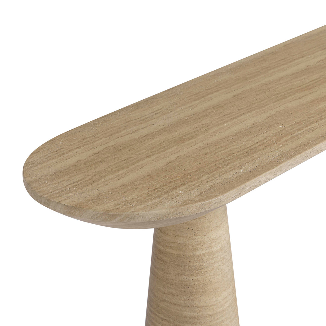 Consola de imitación travertino para interior o exterior Fane