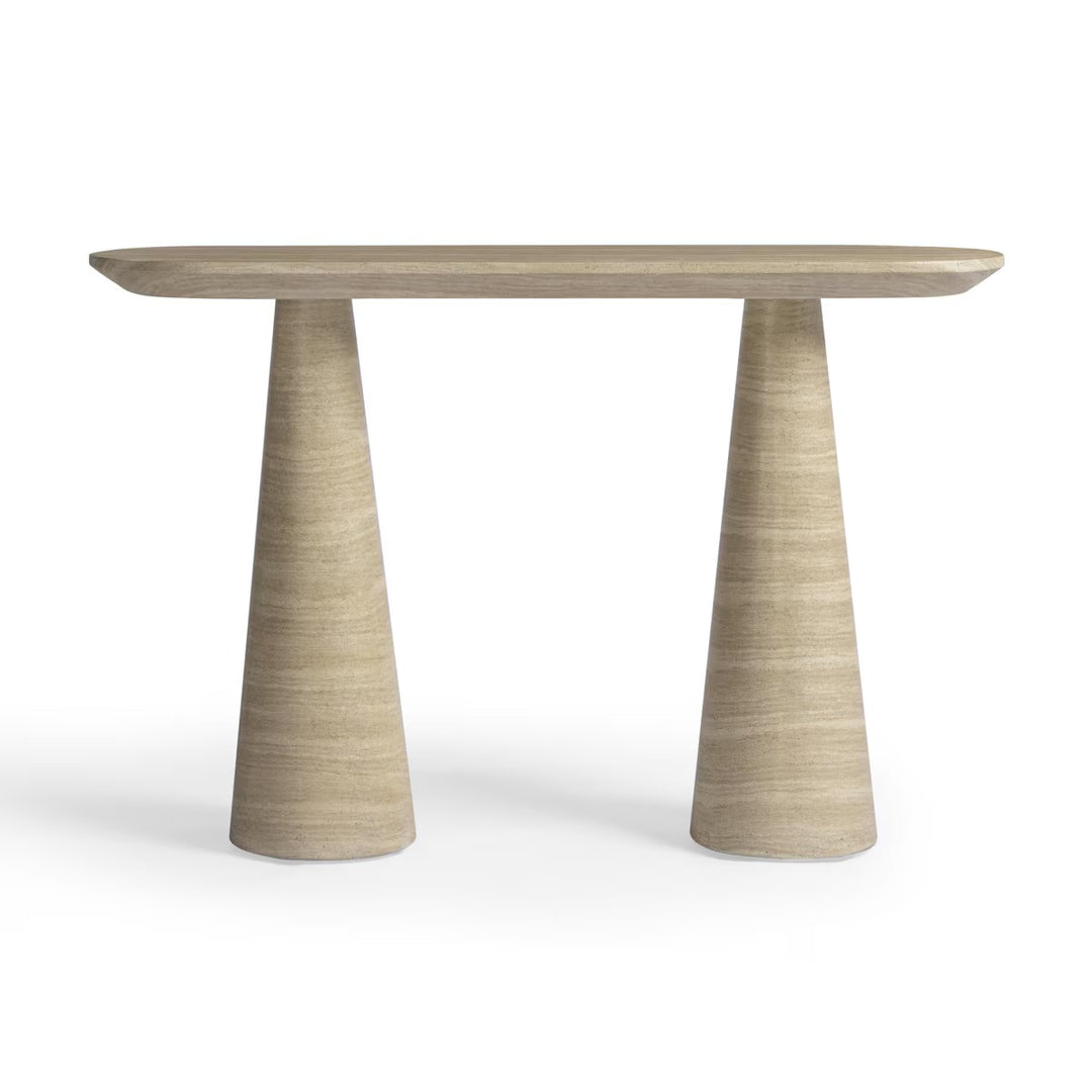 Consola de imitación travertino para interior o exterior Fane