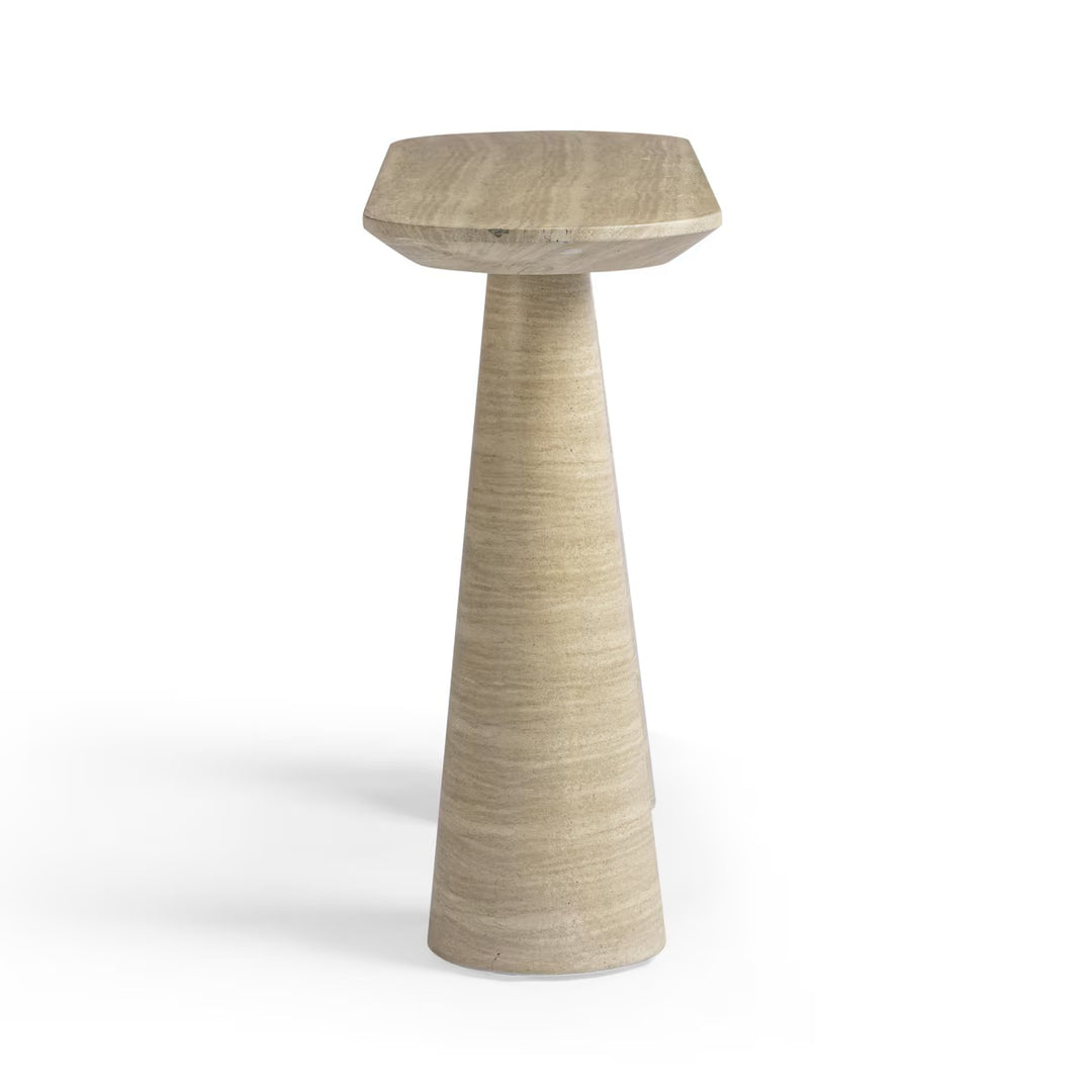 Consola de imitación travertino para interior o exterior Fane