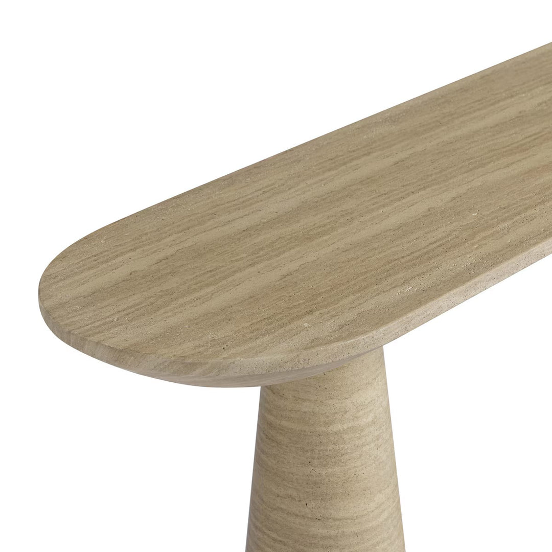 Consola de imitación travertino para interior o exterior Fane