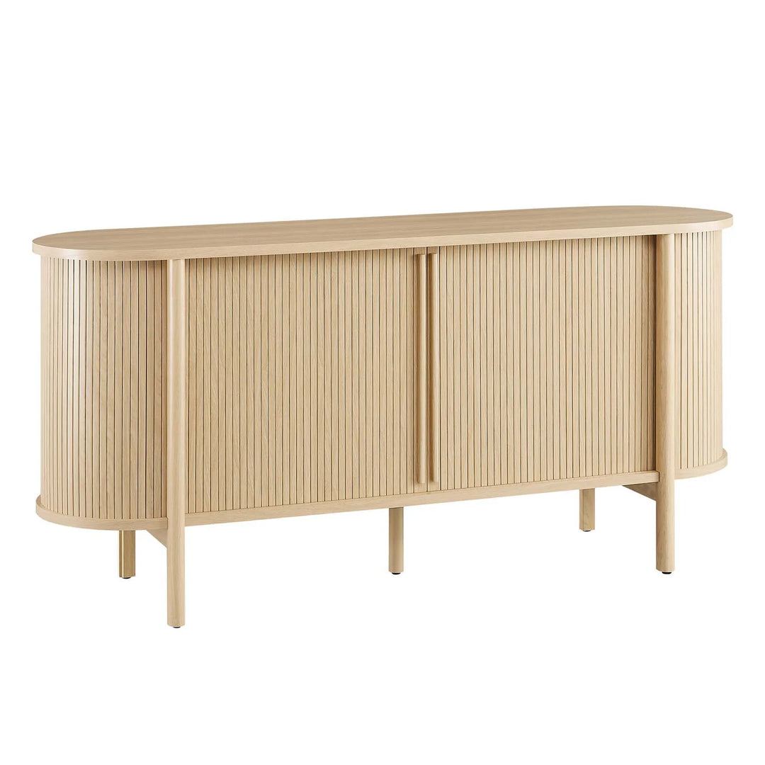 Credenza con puertas deslizables Ankara color roble.