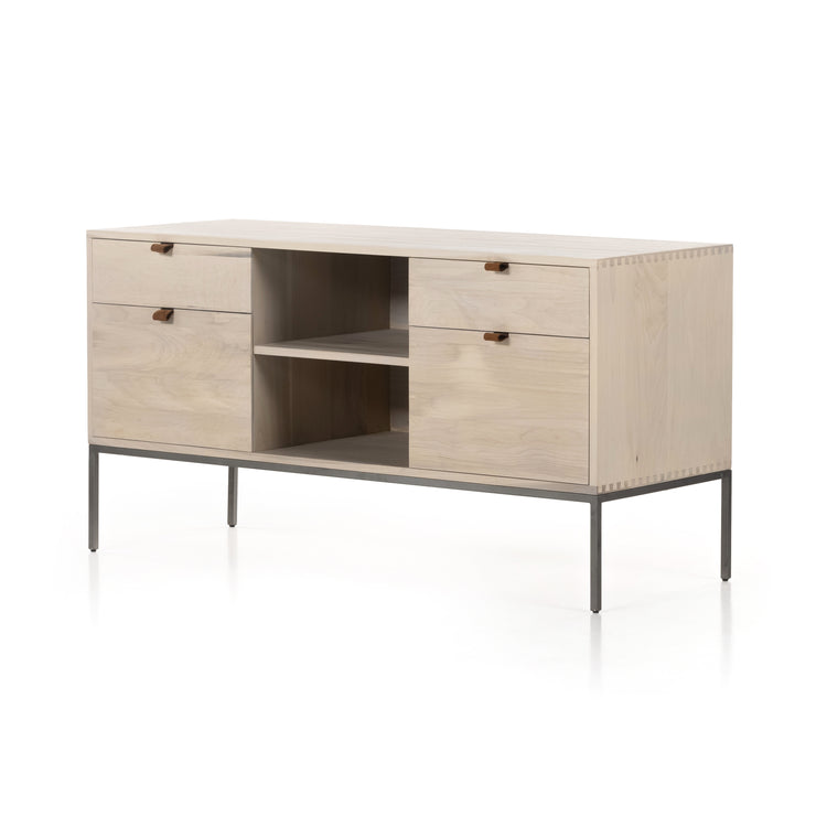 Credenza Bajadoz con archiveros color pople claro.