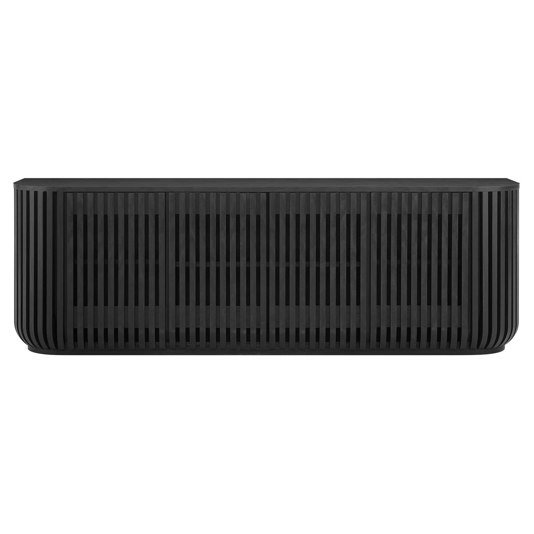 Credenza curveado estriado de 75" con almacenamiento Veron