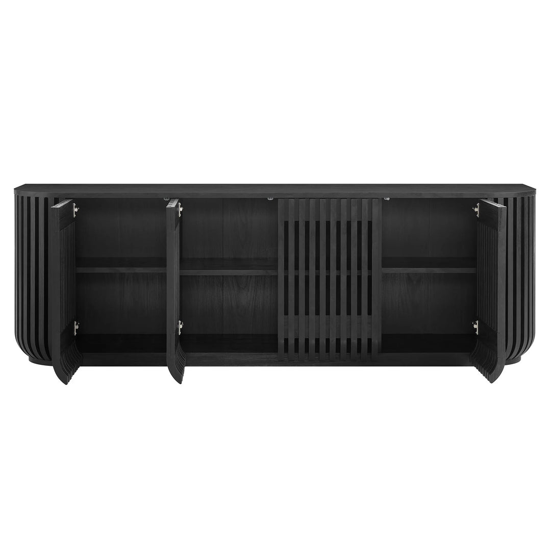 Credenza curveado estriado de 75" con almacenamiento Veron