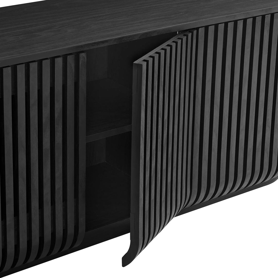 Credenza curveado estriado de 75" con almacenamiento Veron